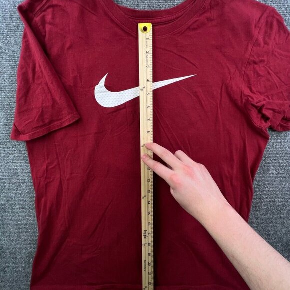 NIKE T Shirt Mens Athletic Cut Large Red Short Sleeve Crew Neck Pullover Sports - Picture 2 of 7
